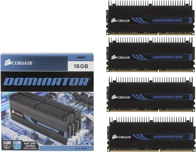 Alt view image 3 of 3 - CORSAIR DOMINATOR 16GB (4 x 4GB) DDR3 1866 Desktop Memory Model CMP16GX3M4X1866C9