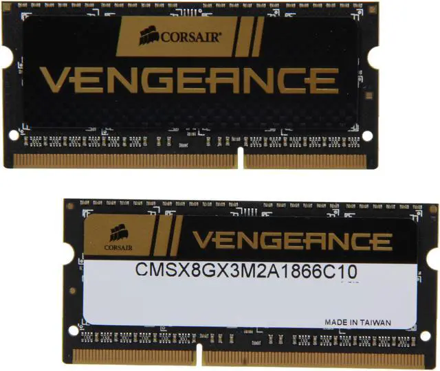 Alt view image 2 of 3 - CORSAIR Vengeance 8GB (2 x 4GB) 204-Pin DDR3 SO-DIMM DDR3 1866 Laptop Memory Model CMSX8GX3M2A1866C10