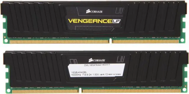 Alt view image 2 of 3 - CORSAIR Vengeance 16GB (4 x 4GB) DDR3 1600 (PC3 12800) Desktop Memory Model CML16GX3M4X1600C7