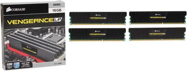 Alt view image 3 of 3 - CORSAIR Vengeance 16GB (4 x 4GB) DDR3 1600 (PC3 12800) Desktop Memory Model CML16GX3M4X1600C7