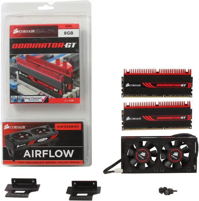 Alt view image 4 of 4 - CORSAIR DOMINATOR GT 8GB (2 x 4GB) DDR3 2133 Desktop Memory with Airflow Fan Model CMT8GX3M2B2133C9