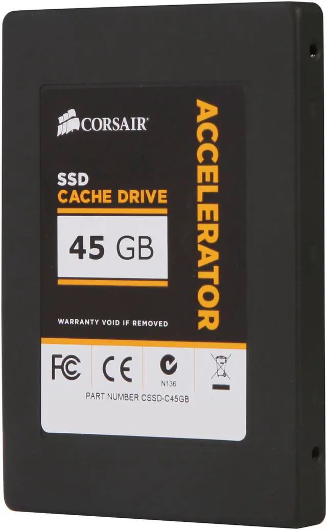 Alt view image 2 of 6 - Corsair Accelerator Series 2.5" 45GB SATA II Internal Solid State Drive (SSD) CSSD-C45GB