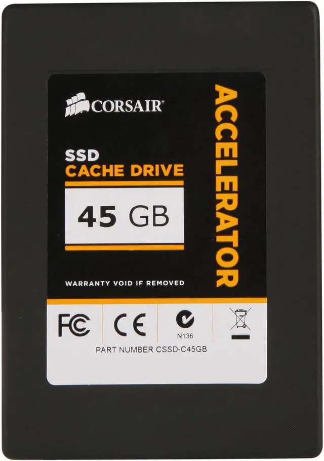 Alt view image 3 of 6 - Corsair Accelerator Series 2.5" 45GB SATA II Internal Solid State Drive (SSD) CSSD-C45GB