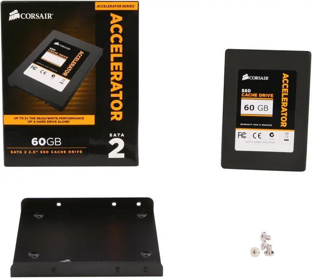 Alt view image 6 of 6 - Corsair Accelerator Series 2.5" 60GB SATA II Internal Solid State Drive (SSD) CSSD-C60GB