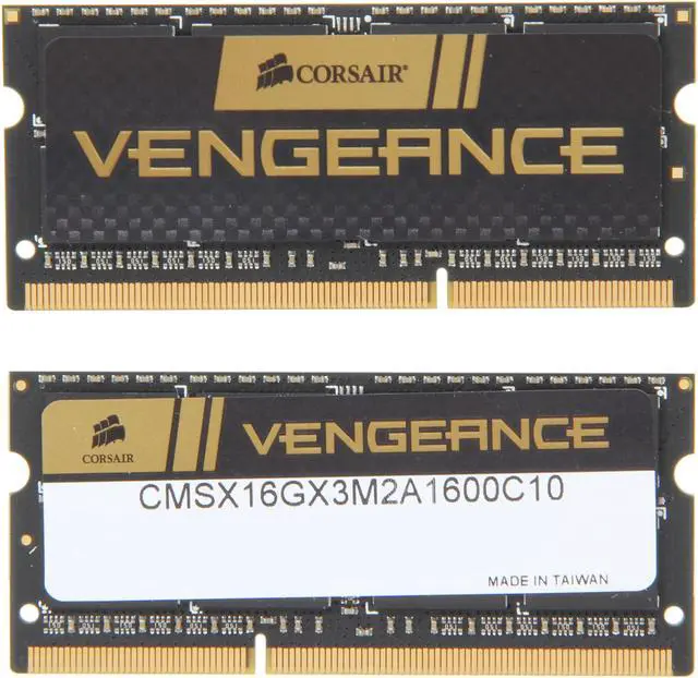 Alt view image 2 of 3 - CORSAIR Vengeance 16GB (2 x 8GB) 204-Pin DDR3 SO-DIMM DDR3 1600 (PC3 12800) Laptop Memory Upgrade Kit Model CMSX16GX3M2A1600C10