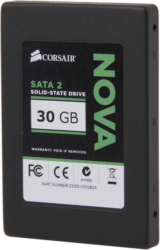 Alt view image 2 of 6 - Corsair Nova Series 2 2.5" 30GB SATA II Internal Solid State Drive (SSD) CSSD-V30GB2A