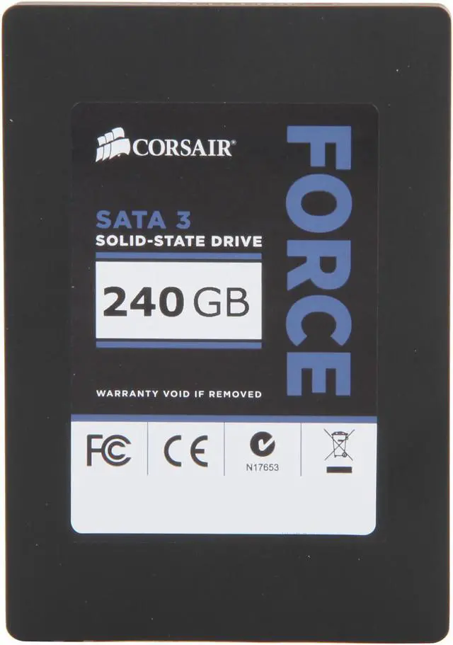 Alt view image 3 of 6 - Corsair Force Series 3 2.5" 240GB SATA III Internal Solid State Drive (SSD) CSSD-F240GB3A-BK