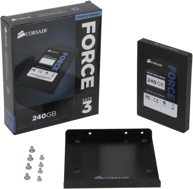 Alt view image 6 of 6 - Corsair Force Series 3 2.5" 240GB SATA III Internal Solid State Drive (SSD) CSSD-F240GB3A-BK