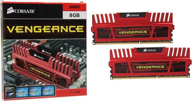 Alt view image 3 of 3 - CORSAIR Vengeance 8GB (2 x 4GB) DDR3 2133 Desktop Memory Model CMZ8GX3M2X2133C9R