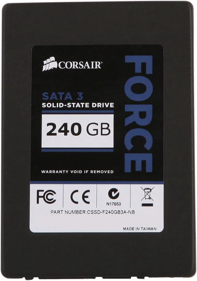 Alt view image 3 of 6 - Corsair Force Series 3 2.5" 240GB SATA III Internal Solid State Drive (SSD) Notebook Upgrade Kit CSSD-F240GB3A-NB