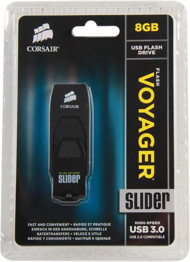 Alt view image 5 of 5 - CORSAIR Voyager Slider 8GB USB 3.0 Flash Drive CMFSL3-8GB