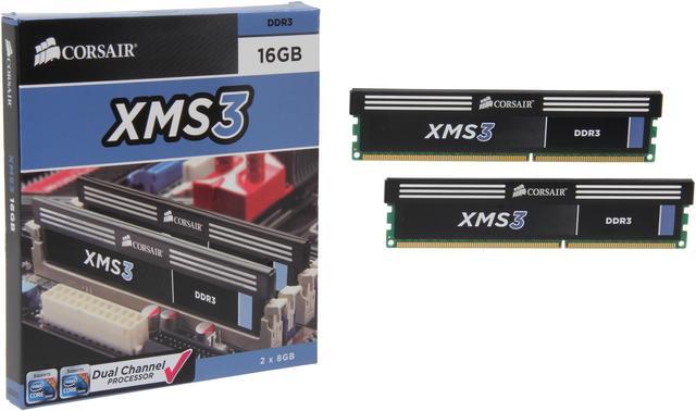 CORSAIR XMS 16GB (2 x 8GB) DDR3 1333 Desktop Memory Model