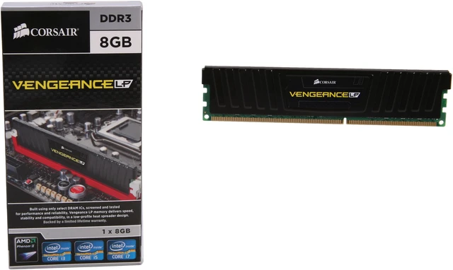 Alt view image 2 of 2 - CORSAIR Vengeance LP 8GB 240-Pin PC RAM DDR3 1600 (PC3 12800) Desktop Memory Model CML8GX3M1A1600C10