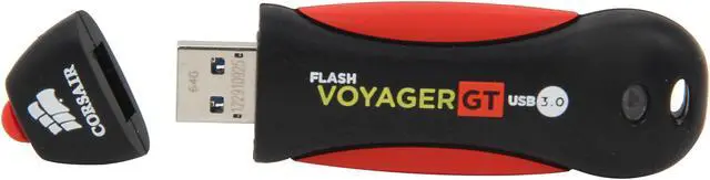 Alt view image 2 of 5 - CORSAIR Voyager GT 64GB USB 3.0 Flash Drive CMFVYGT3A-64GB