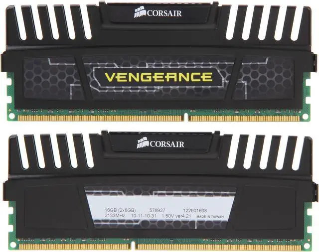 Alt view image 2 of 3 - CORSAIR Vengeance 16GB (2 x 8GB) DDR3 2133 (PC3 17000) Desktop Memory Model CMZ16GX3M2A2133C10