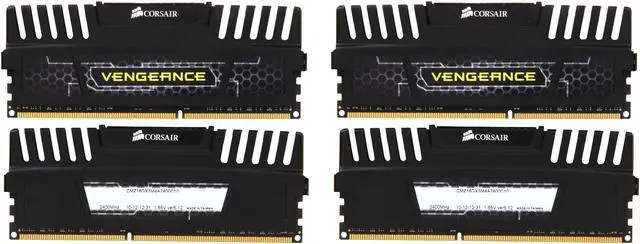 Alt view image 2 of 3 - CORSAIR Vengeance 16GB (4 x 4GB) DDR3 2400 Desktop Memory Model CMZ16GX3M4A2400C10