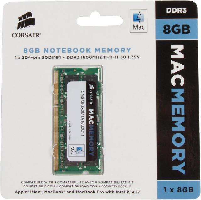 ligning Natur Modsige CORSAIR 8GB DDR3 1600 (PC3 12800) Memory for Apple Model CMSA8GX3M1A1600C11  System Specific Memory - Newegg.com