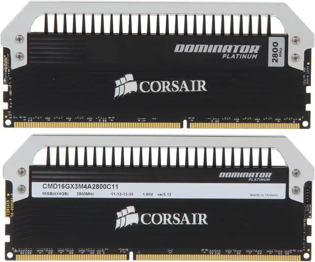 Alt view image 3 of 8 - CORSAIR Dominator Platinum 16GB (4 x 4GB) DDR3 2800 Desktop Memory Model CMD16GX3M4A2800C11