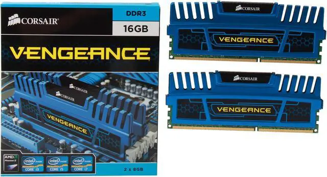 Alt view image 3 of 3 - CORSAIR Vengeance 16GB (2 x 8GB) 240-Pin PC RAM DDR3 1600 (PC3 12800) Desktop Memory Model CMZ16GX3M2A1600C10B