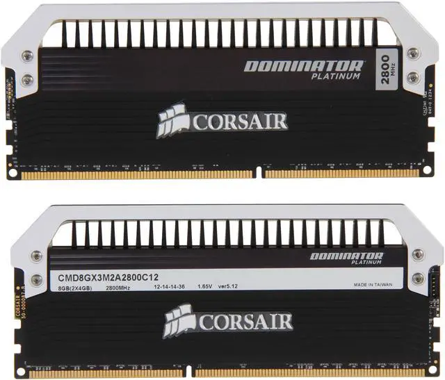 Alt view image 2 of 3 - CORSAIR Dominator Platinum 8GB (2 x 4GB) DDR3 2800 (PC3 22400) Desktop Memory Model CMD8GX3M2A2800C12
