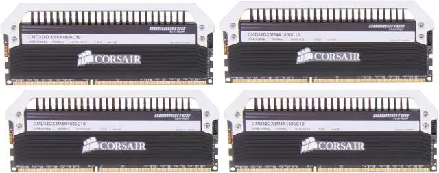 Alt view image 2 of 3 - CORSAIR Dominator Platinum 32GB (4 x 8GB) DDR3 1600 (PC3 12800) Desktop Memory Model CMD32GX3M4A1600C10