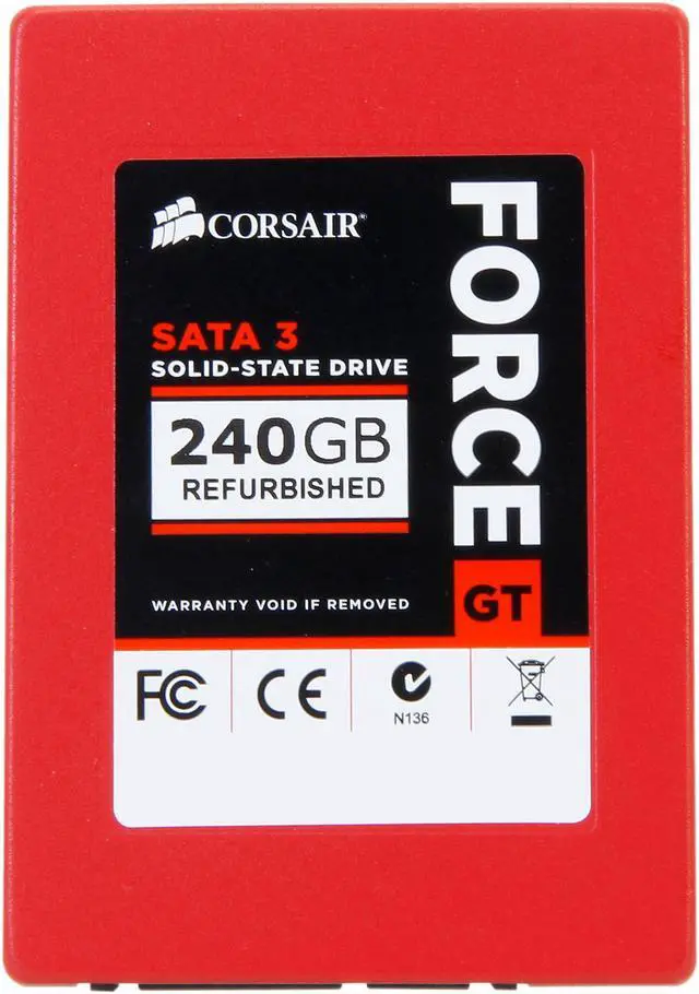 Alt view image 2 of 5 - Corsair Certified Force Series GT 240GB Sata III Internal 2.5" Solid State Drive (CSSD-F240GBGT/RF2)