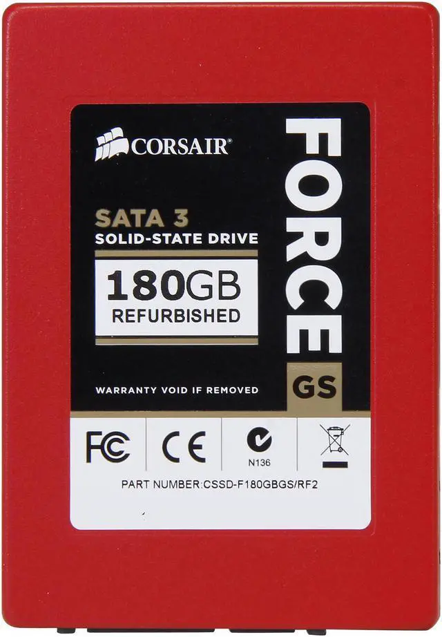 Alt view image 2 of 5 - Manufacturer Recertified Corsair Force Series GS 2.5" 180GB SATA III Internal Solid State Drive (SSD) CSSD-F180GBGS/RF2