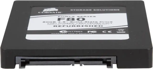 Alt view image 3 of 4 - Manufacturer Recertified Corsair Force CSSD-F80GB2-A/RF2 2.5" 80GB SATA II MLC Internal Solid State Drive (SSD) Manufactured Recertified