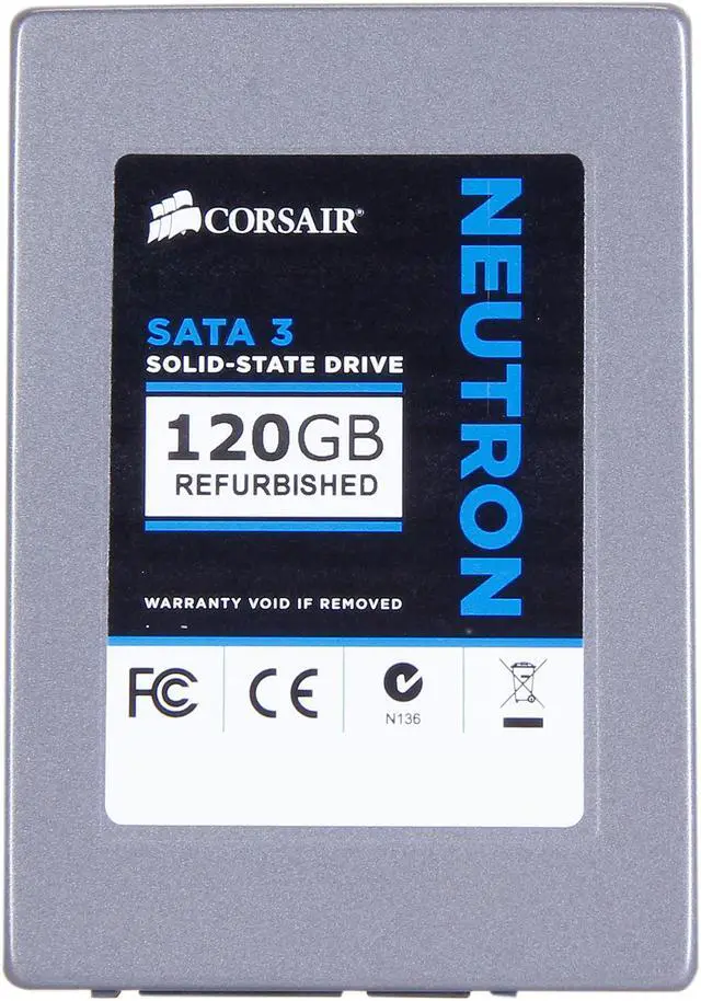 Alt view image 2 of 5 - Manufacturer Recertified Corsair Neutron Series CSSD-N120GB3/RF2 2.5" 120GB SATA III Internal Solid State Drive (SSD) Manufactured Recertified Factory Refurbished
