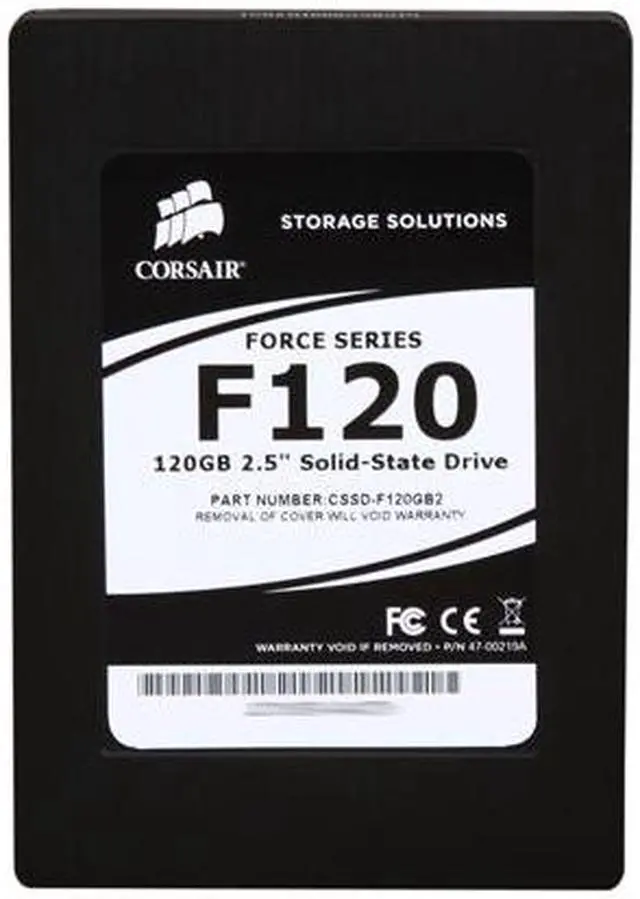 Alt view image 3 of 6 - Manufacturer Recertified Corsair Force CSSD-F120GB2/RF2 2.5" 120GB SATA II MLC Internal Solid State Drive (SSD) Manufactured Recertified