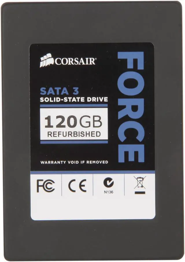 Alt view image 3 of 4 - Manufacturer Recertified Corsair Force Series 3 CSSD-F120GB3/RF2 2.5" 120GB SATA III Internal Solid State Drive (SSD) Manufactured Recertified Factory Refurbished