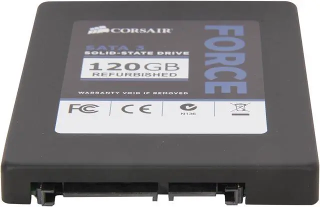 Alt view image 4 of 4 - Manufacturer Recertified Corsair Force Series 3 CSSD-F120GB3/RF2 2.5" 120GB SATA III Internal Solid State Drive (SSD) Manufactured Recertified Factory Refurbished