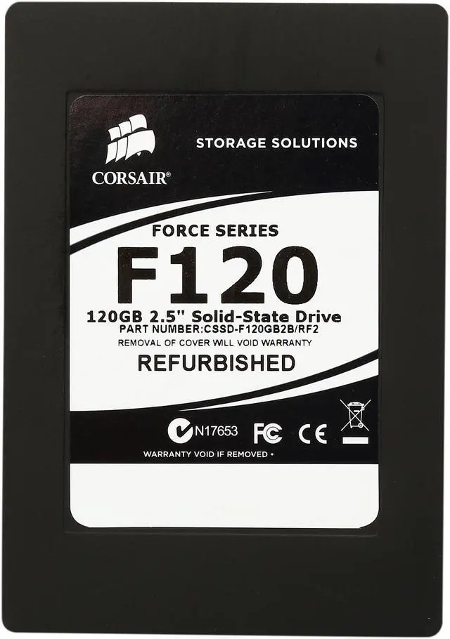 Alt view image 2 of 5 - Manufacturer Recertified Corsair Force 2.5" 120GB SATA II Internal Solid State Drive (SSD) CSSD-F120GB2B/RF2