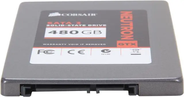 Alt view image 3 of 6 - Corsair Neutron Series GTX 2.5" 480GB SATA III MLC Internal Solid State Drive (SSD) CSSD-N480GBGTXB-BK
