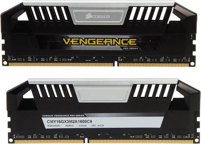 Alt view image 2 of 3 - CORSAIR Vengeance Pro 16GB (2 x 8GB) 240-Pin DDR3 SDRAM DDR3 1600 (PC3 12800) Desktop Memory Model CMY16GX3M2A1600C9 (Silver)