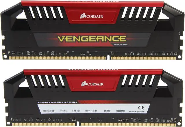 Alt view image 2 of 3 - CORSAIR Vengeance Pro 16GB (2 x 8GB) 240-Pin DDR3 SDRAM DDR3 1866 Desktop Memory Model CMY16GX3M2A1866C9R