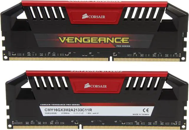 Alt view image 2 of 3 - CORSAIR Vengeance Pro 16GB (2 x 8GB) DDR3 2133 Desktop Memory Model CMY16GX3M2A2133C11R