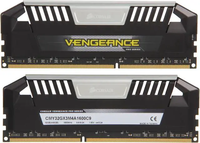 Alt view image 2 of 3 - CORSAIR Vengeance Pro 32GB (4 x 8GB) 240-Pin DDR3 SDRAM DDR3 1600 (PC3 12800) Desktop Memory Model CMY32GX3M4A1600C9 (Silver)