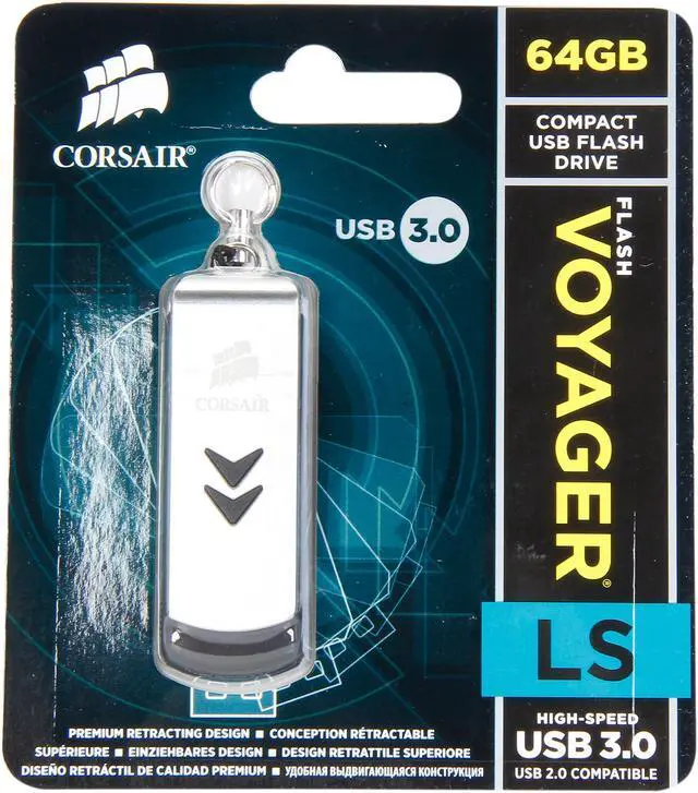 Alt view image 5 of 5 - CORSAIR Voyager LS 64GB USB 3.0 Flash Drive CMFLS3-64GB