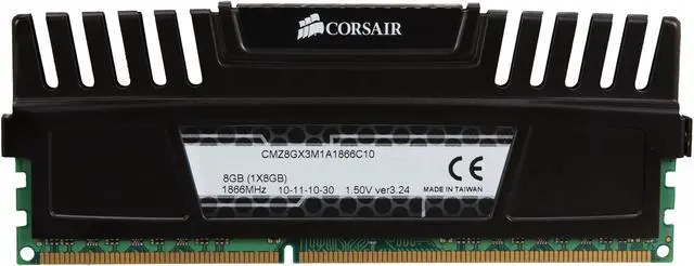 Alt view image 2 of 3 - CORSAIR Vengeance 8GB DDR3 1866 (PC3 14900) Desktop Memory Model CMZ8GX3M1A1866C10