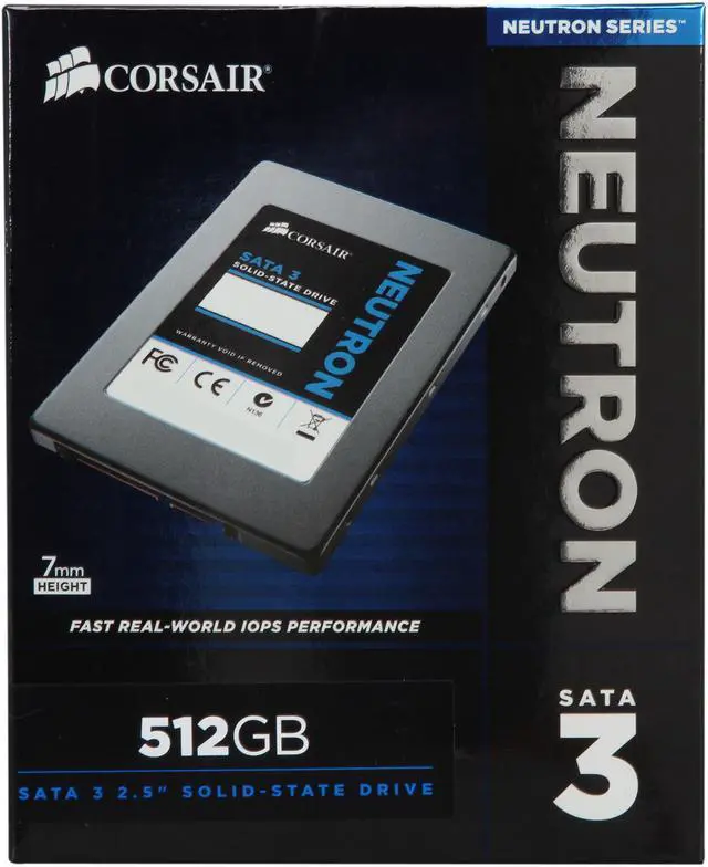 Alt view image 6 of 6 - Corsair Neutron Series 2.5" 512GB SATA III Internal Solid State Drive (SSD) CSSD-N512GB3-BK