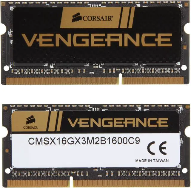 Alt view image 2 of 3 - CORSAIR Vengeance 16GB (2 x 8GB) 204-Pin DDR3 SO-DIMM DDR3L 1600 (PC3L 12800) Laptop Memory Upgrade Kit Model CMSX16GX3M2B1600C9
