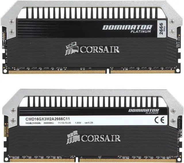 Alt view image 3 of 6 - CORSAIR Dominator Platinum 16GB (2 x 8GB) DDR3 2666 Desktop Memory Model CMD16GX3M2A2666C11