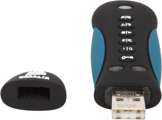 Alt view image 4 of 5 - CORSAIR Padlock 2 32GB USB 2.0 Flash Drive 256bit AES Encryption CMFPLA32GB