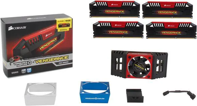 Alt view image 5 of 5 - CORSAIR Vengeance Pro 16GB (4 x 4GB) DDR3 3000 (PC3 24000) Desktop Memory Model CMY16GX3M4A3000C12R