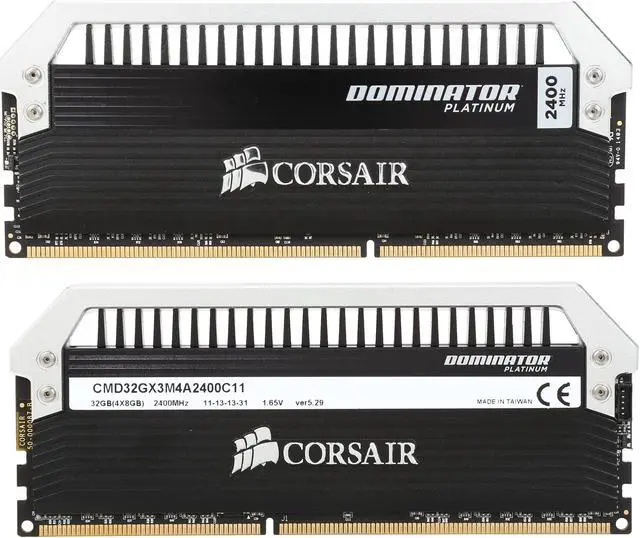 Alt view image 2 of 3 - CORSAIR Dominator Platinum 32GB (4 x 8GB) DDR3 2400 (PC3 19200) Desktop Memory Model CMD32GX3M4A2400C11