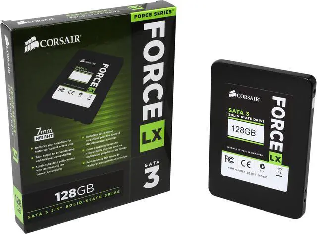 Alt view image 5 of 5 - Corsair Force LX Series 2.5" 128GB SATA III MLC Internal Solid State Drive (SSD) CSSD-F128GBLX