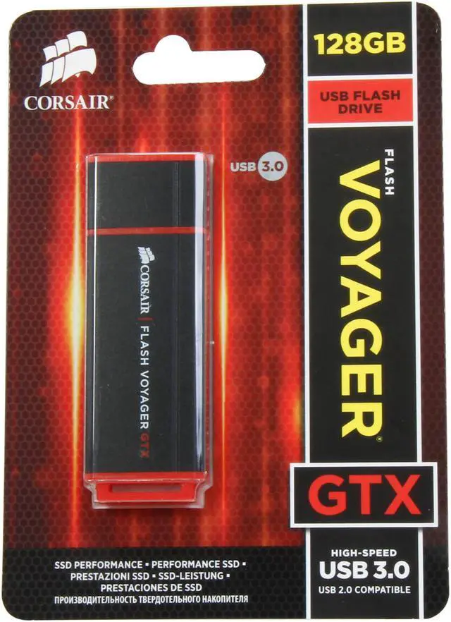 Alt view image 5 of 5 - CORSAIR Flash Voyager GTX 128GB Flash Drive CMFVYGTX3-128GB