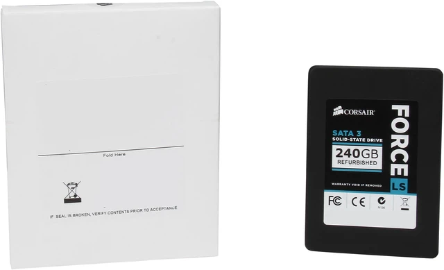 Alt view image 5 of 5 - Corsair Force LS Series CSSD-F240GBLS/RF2 2.5" 240GB SATA III MLC Internal Solid State Drive (SSD) Factory Refurbished