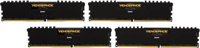 Main image of CORSAIR Vengeance LPX 16GB (4 x 4GB) DDR4 2400 (PC4 19200) C14 Memory Kit - Black Model CMK16GX4M4A2400C14
